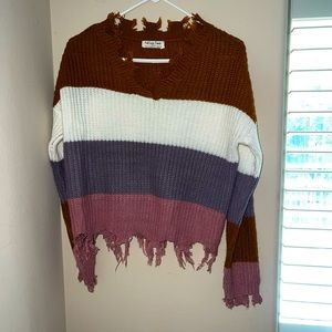 Distressed sweater